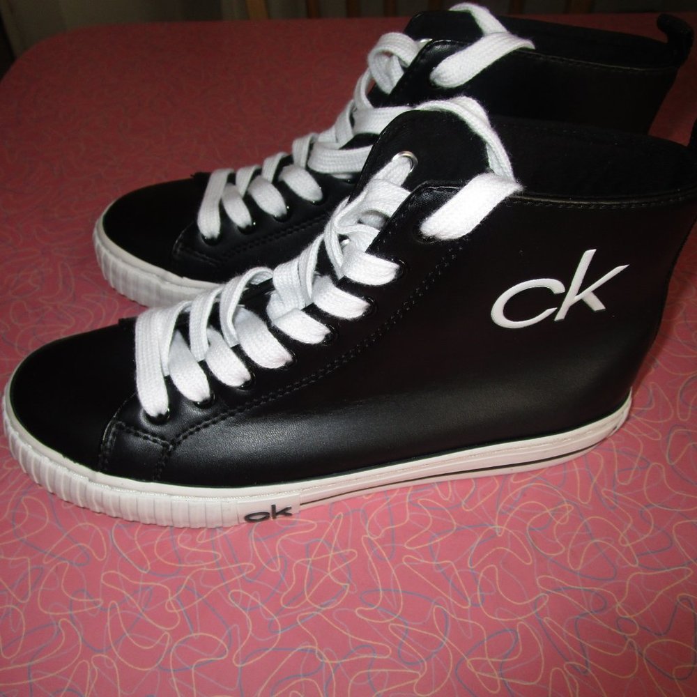 Calvin Klein Black High Top Sneaker - Picture 1 of 5
